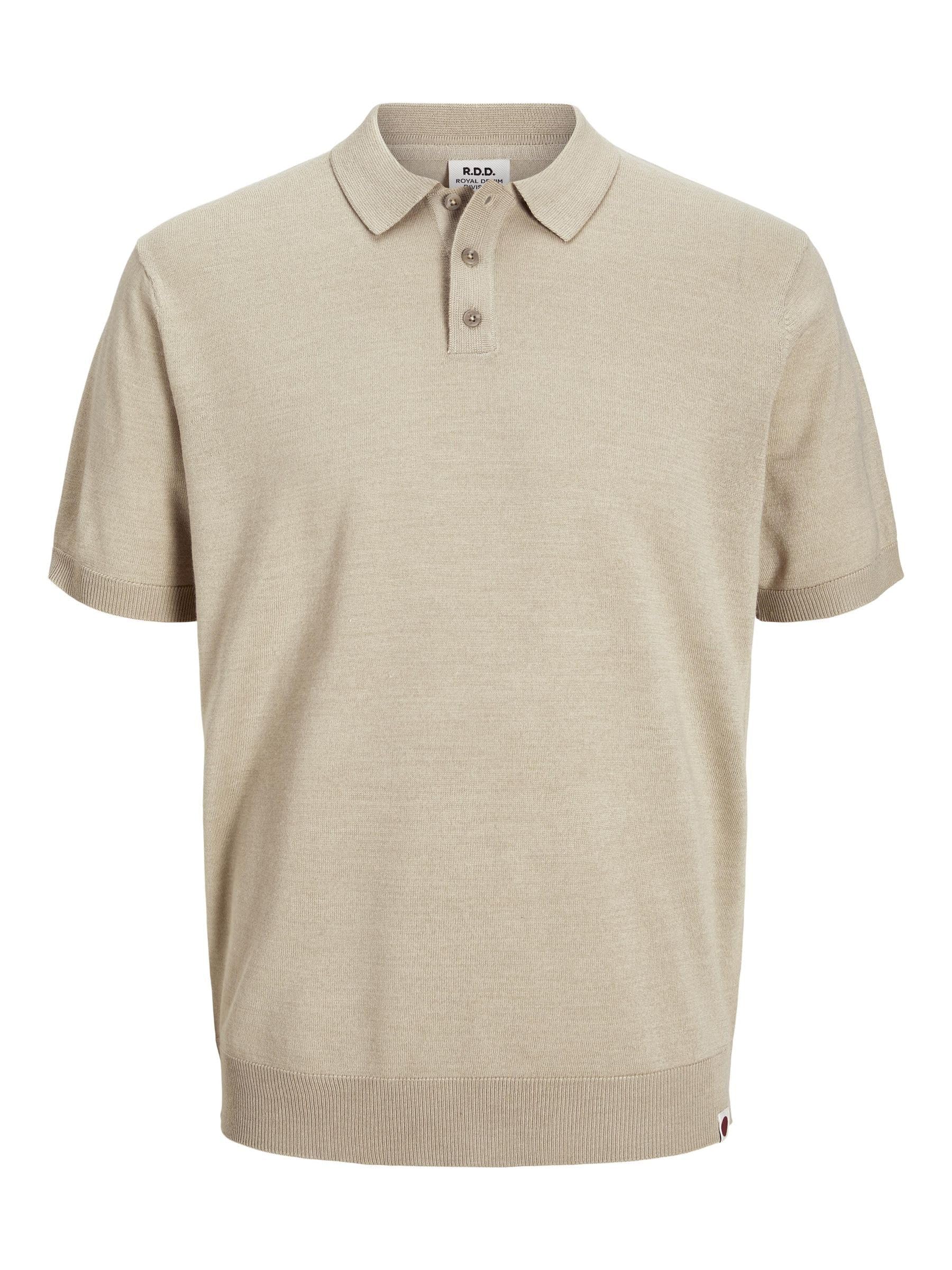 R.d.d. royal denim division Koszulka męska Rddcolin Knit Polo S/S Sn, WHITE PEPPER, M