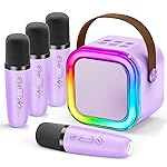 IROO Mini Karaoke Machine for Kids, 2025 TOP Toys Christmas Birthday Gifts Ideas for Girls Ages 4, 5, 6, 7, 8, 9, 10, 12+ Years Old, Portable MP3 Player with 2 Wireless Mics for Party