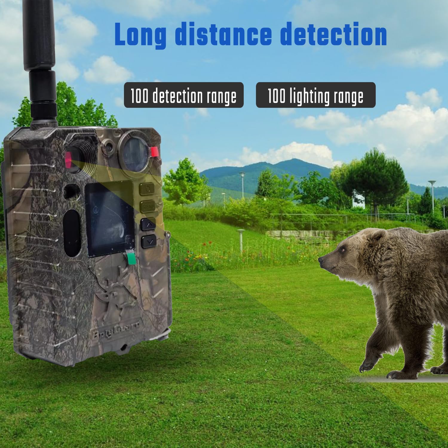 Bolyguard 4G 37MP 4K Cámara Salvaje con Transmisión por Celular, cámara de Caza con visión Nocturna activada por Movimiento, 30 m Visión Nocturna, MMS, GPRS y Correo Electrónico