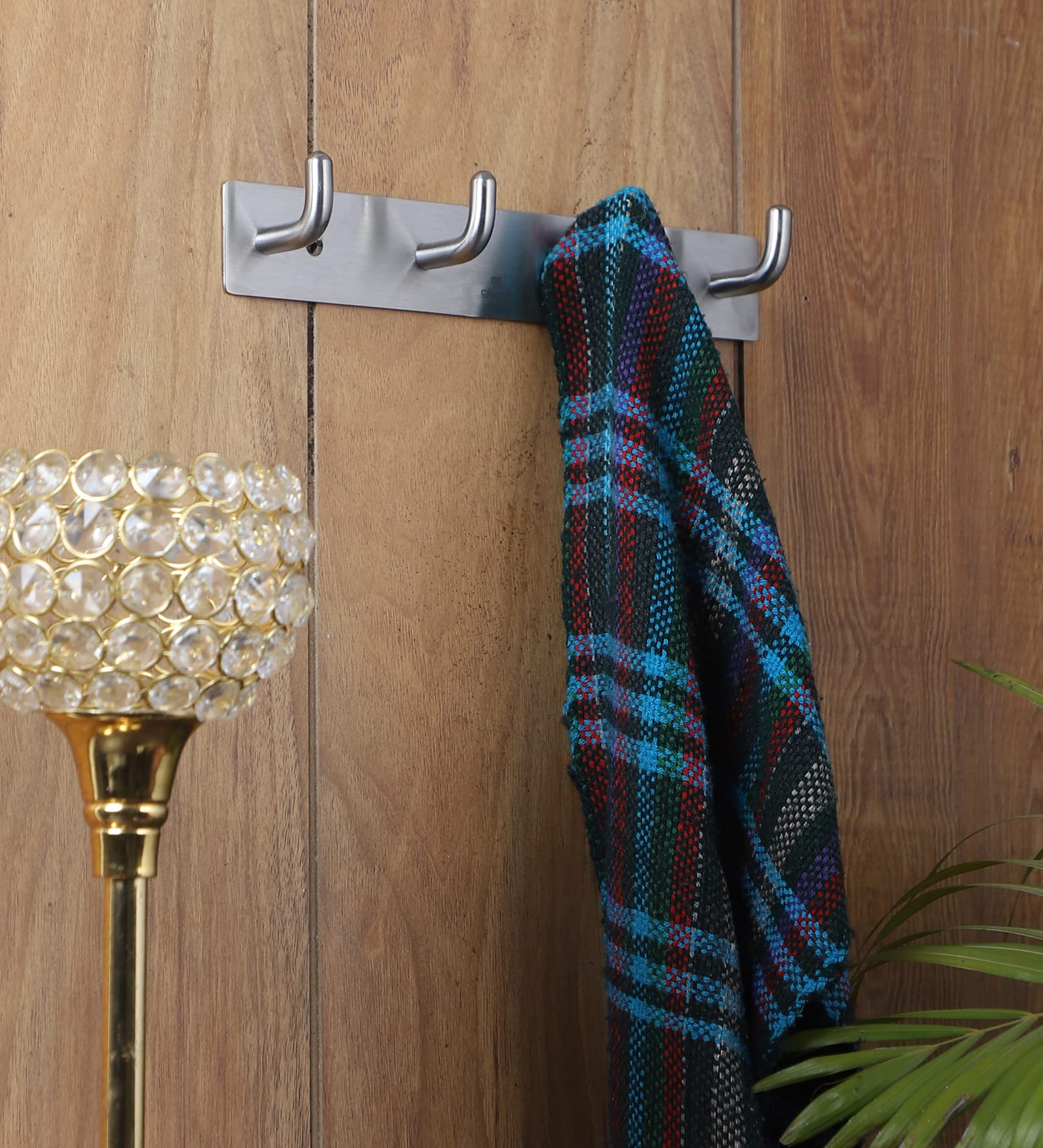 CRUST ULTRA PREMIUM 4 PIN ROBE HOOKS Towel Hooks Brushed Nickel Towel Hook Coat Hooks Wall Mounted SS304 Stainless Steel Wall Hook Robe Hook Towel Hanger for Bathroom Kitchen Hotel Garage Room Heavy Duty - ( Pack of 2)-image-31