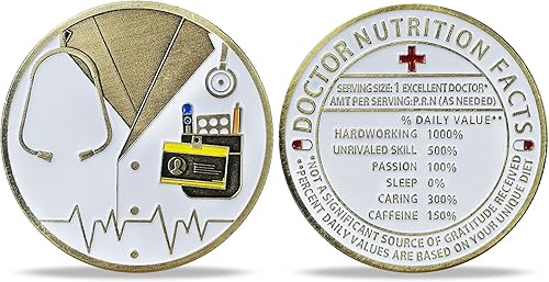Doctor Información nutricional Apreciación Challenge Coin Gracias Doctor Regalo