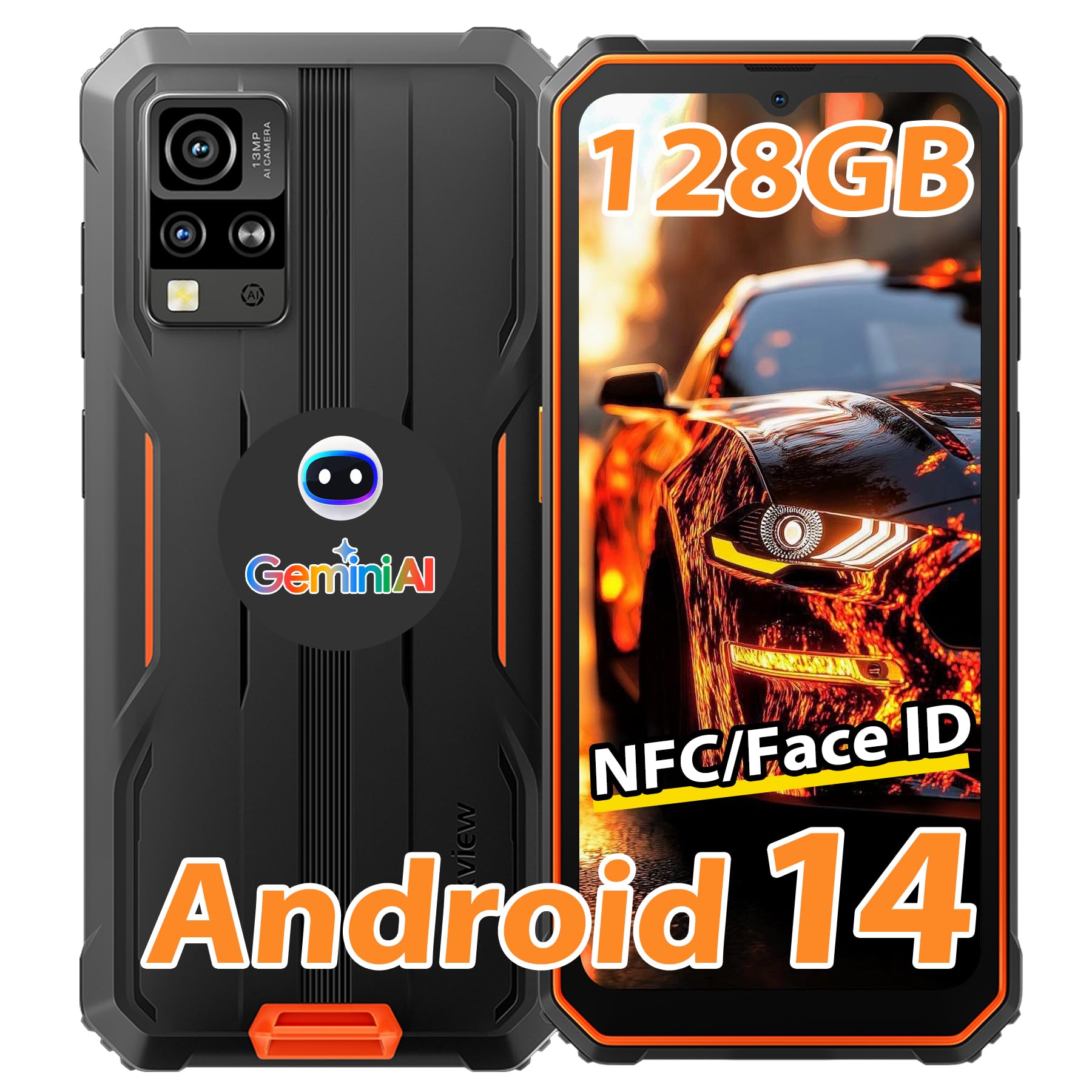 Blackview BV4800Pro Rugged Smartphone Android 14, 12GB+128GB