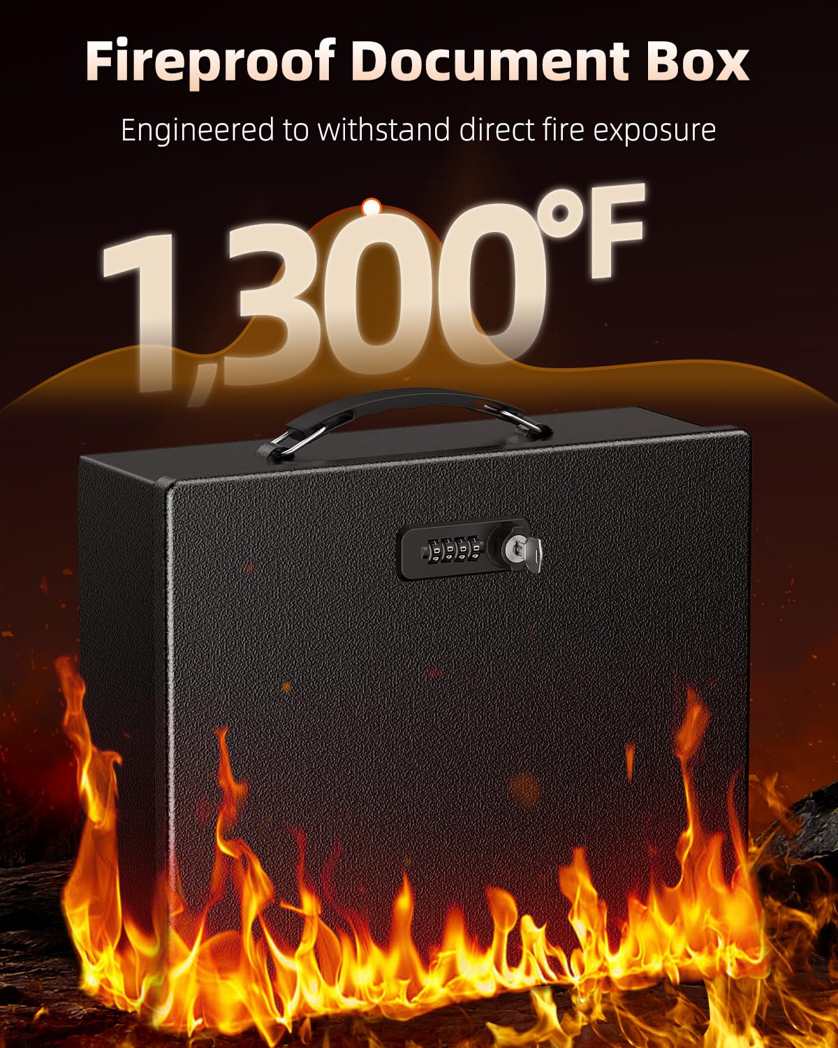Amazon.com: Uniclife Fireproof Document Box with Combination & Key