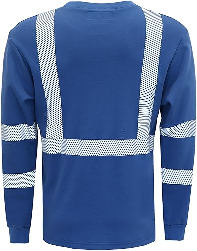 Miniatura 3 de BOCOMAL FR Tee Shirts High VisibilityHi Vis Flame ResistantFire Retardant Shirt 7oz Reflective Hombres Seguridad Camisas