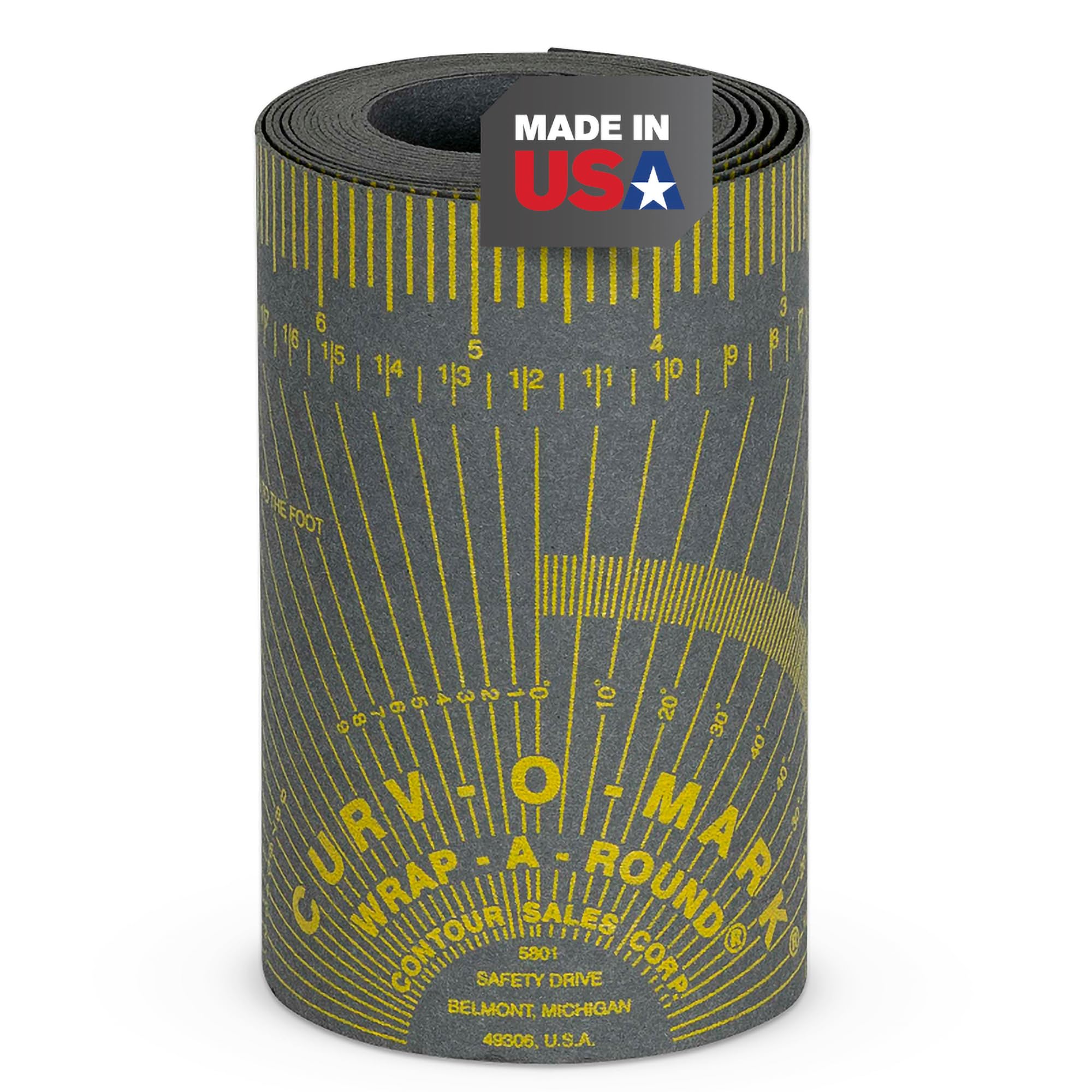 JACKSON SAFETY CURV-O-MARK Wrap-A-Round Welding/Pipefitting Lay Out Ruler Tool - Large, Grey - 176gg, J1868 - High Temperature Applications