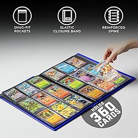 CardGuard Trading Card Binder Pro-Folio - 9 Pocket Binder - Side-Loading Album, Durable & Acid-Free Storage for Pokmon, YuGiOh, MTG, TCG, Game & Sports Cards, Blue