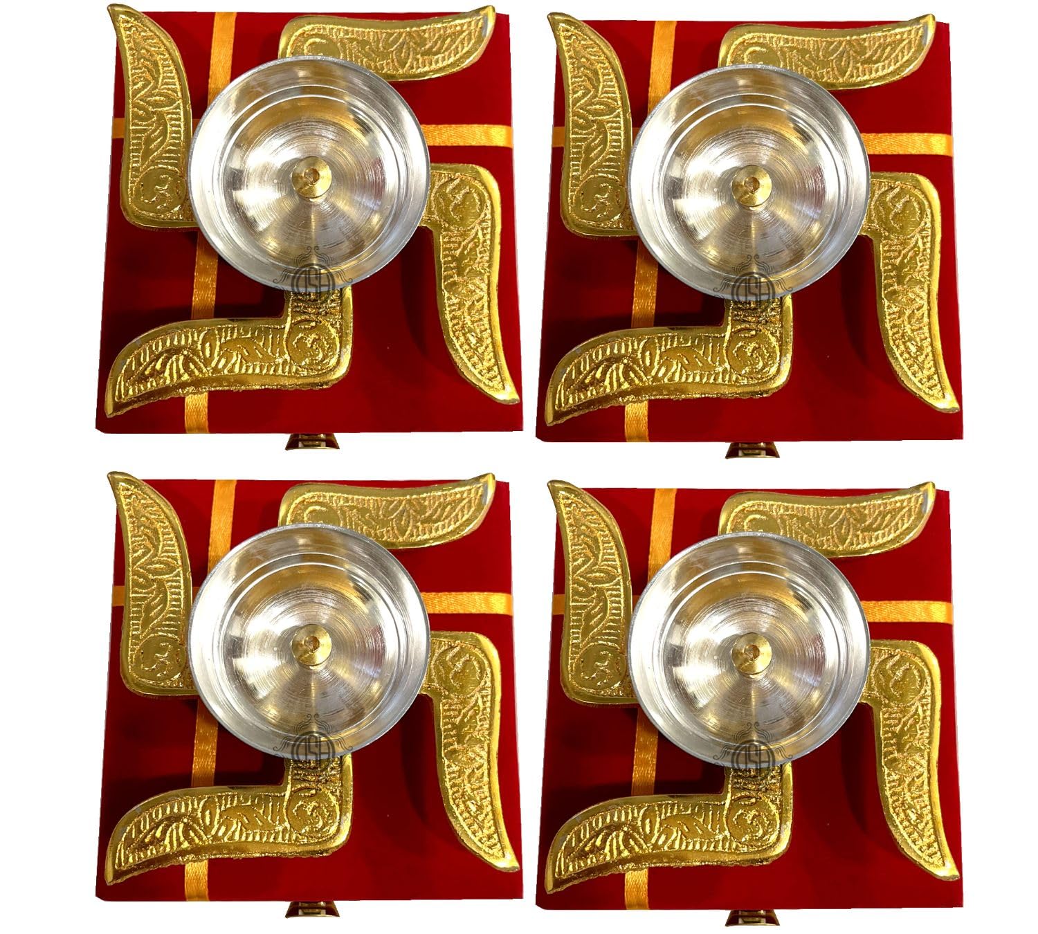 DSH Brass Diya Brass Swastik Diya Oil Diya ith Velvet Box for Diwali Home Decoration Temple,Office Puja and Return Gift.(DYA-SWASTIK) (4) (B0DJ2RNMWT) Amazon Price History, Amazon Price Tracker