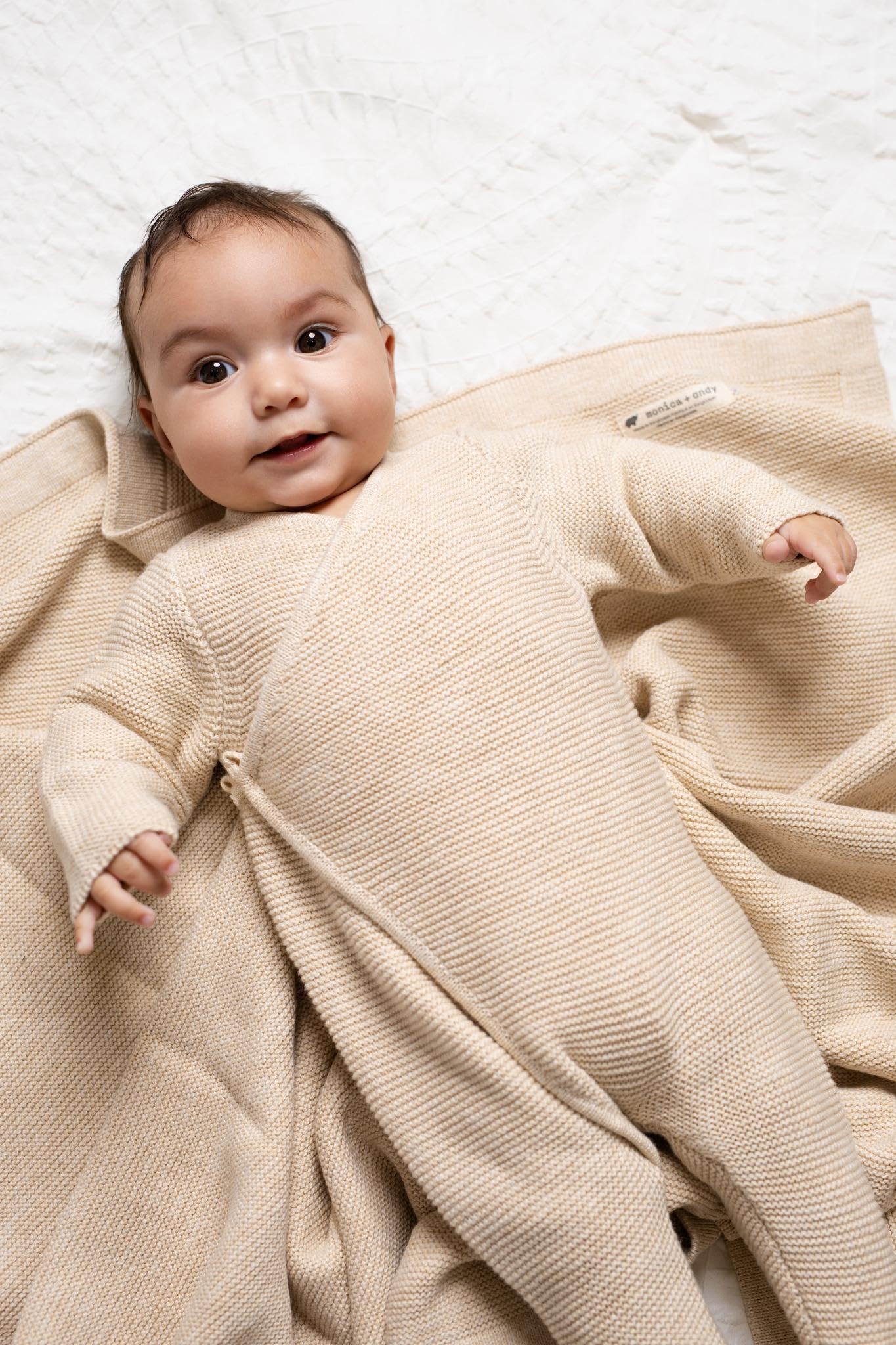 MONICA + ANDY Baby Organic Little Luxe Cuddle Box™, Cream Heather, 0-3m
