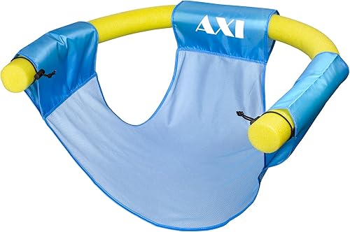 Silla de piscina - Flotador de fideos de piscina para adultos y niños - Silla de malla con cabestrillo. Asiento adecuado para lago, piscina, océano,
