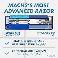 Vista 4 de Gillette Mach3 Turbo Razor for Men, 17 Blade Refills