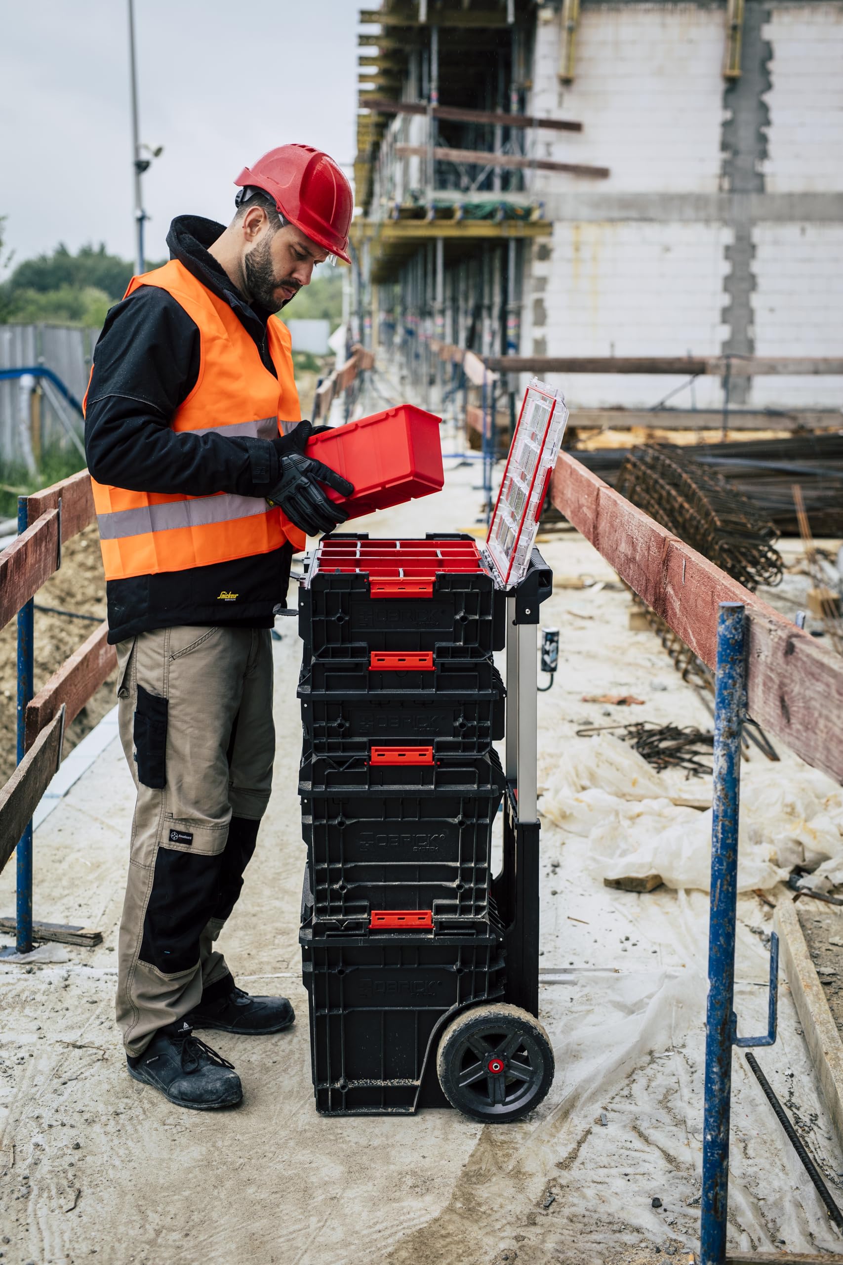 Qbrick System Boîte À Outils Vide Caisse À Outils Boîte De Rangement 585 x 385 x 401 mm Noir ONE 450 2.0 Vario
