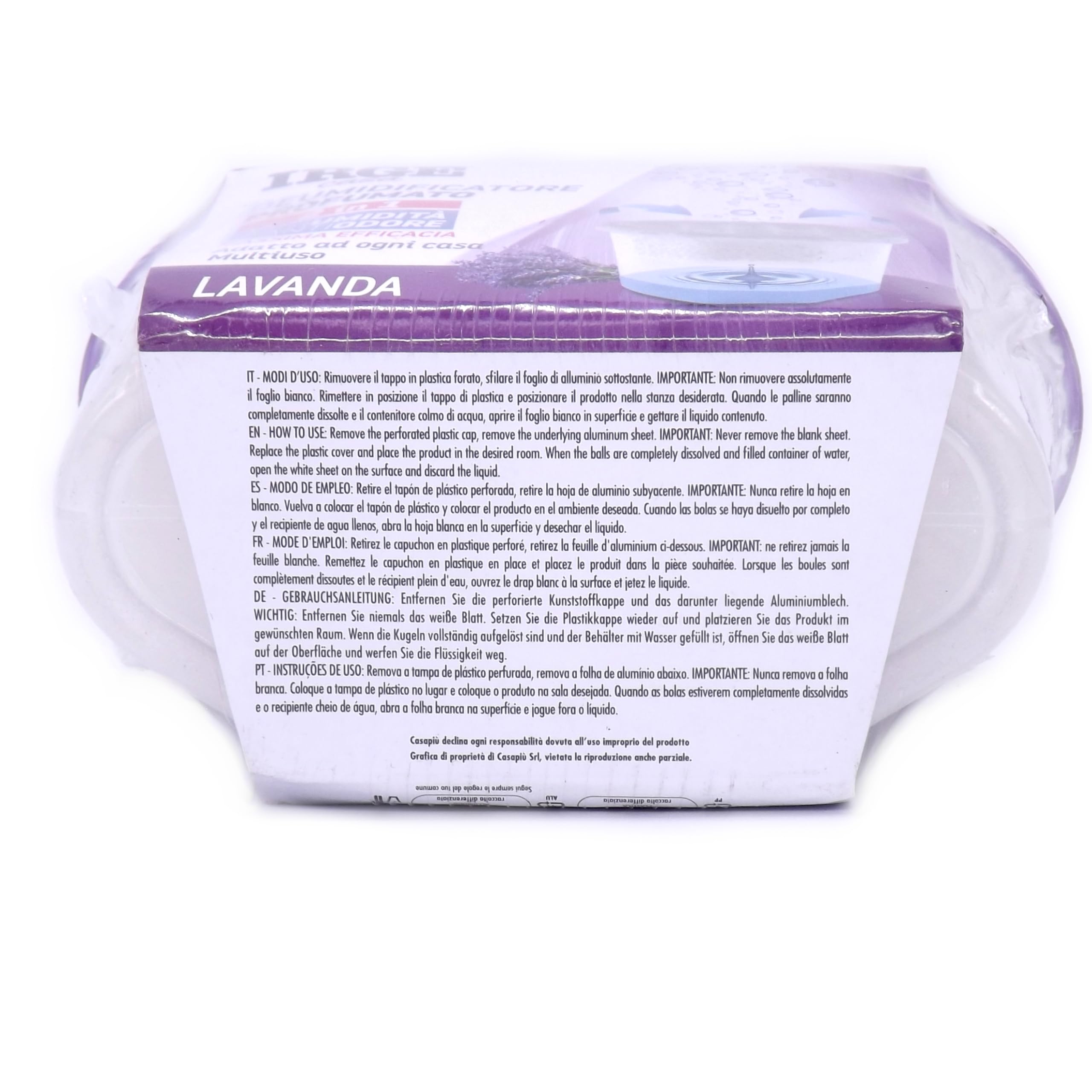 SET 12 vaschette 400 ml assorbi umidità profumate LAVANDA anti odore deumidificatore sali per bagno cucina camper caravan roulotte ripostiglio dispensa armadio