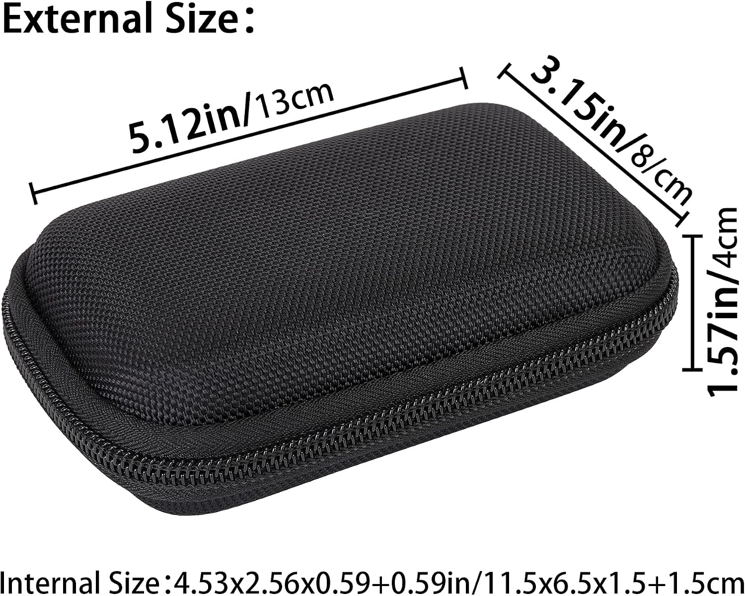Aenllosi Hard Travel Case Compatible with Western Digital My Passport External Hard Drive 500 GB/1/2/4 TB,Portable Bag for WD Solid State Drives& USB Cable(Case Only,Black)