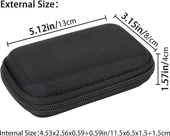 Aenllosi Hard Travel Case Compatible with Western Digital My Passport External Hard Drive 500 GB/1/2/4 TB,Portable Bag for WD Solid State Drives& USB Cable(Case Only,Black)