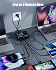 Cargador USB C 440W Estación de Carga Hub, 8 Puertos GaN III Cargador Rápido con Cable de Extensión de 5 pies, Adaptador de Corriente PD PPS 100W para Laptop MacBook Pro/Air, iPhone 17/16, Samsung Galaxy, Dell 2