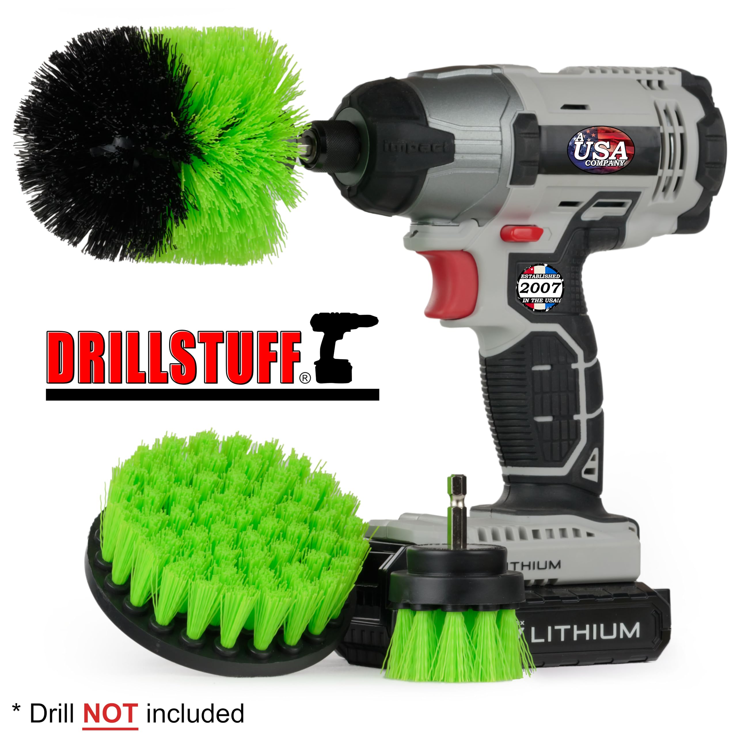 Electric Spin Brush Fixment Kit - Artykuły do czyszczenia kuchni - Wiertarka - Zestaw szczotek do czyszczenia kuchni - Akcesoria kuchenne - Środki do czyszczenia domu