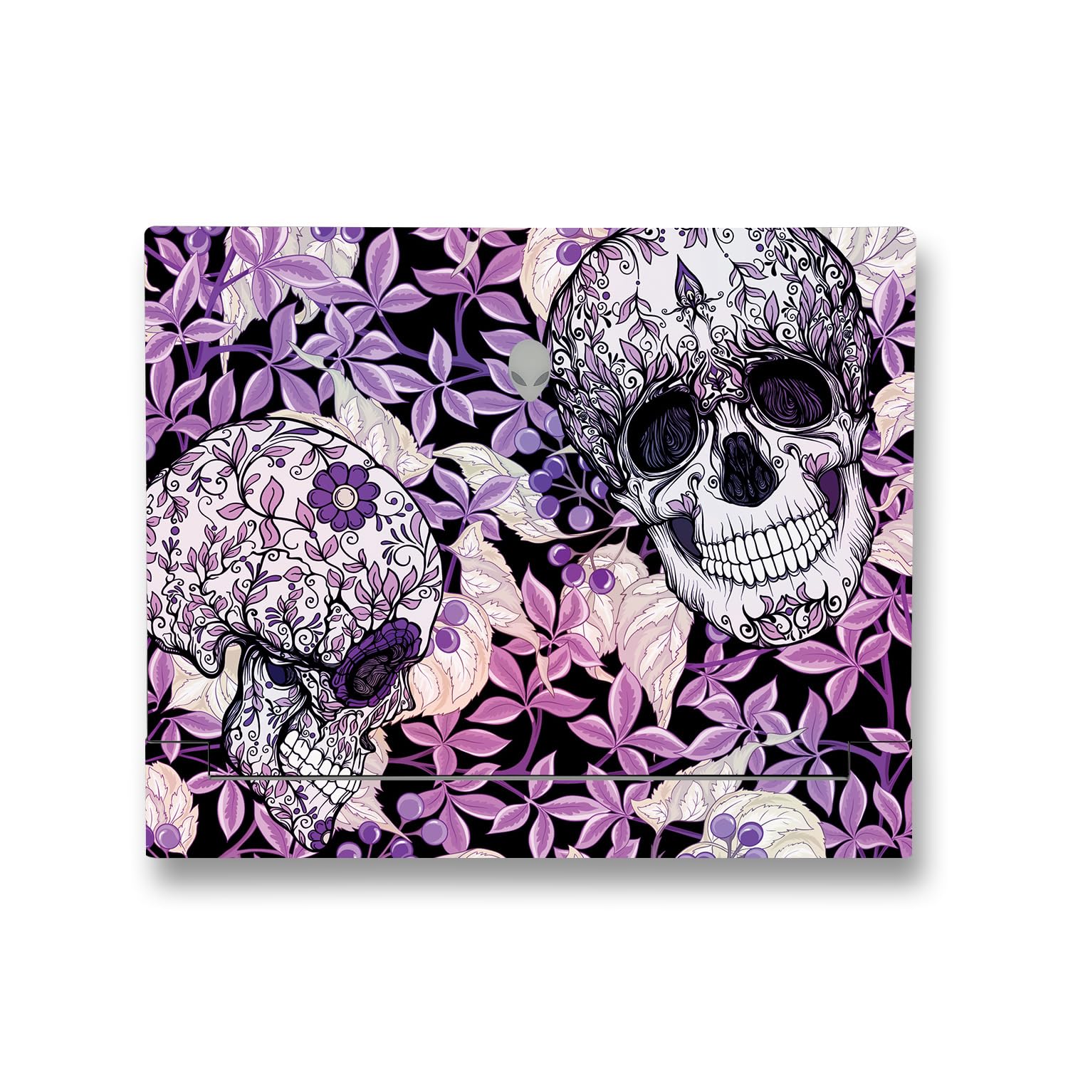 MightySkins Skin Compatible with Alienware X14 R2 (2023) Full Wrap Kit - Flower Skull | Protective, Durable, and Unique Vinyl Decal wrap Cover | Easy to Apply &amp; Change Styles | Made in The USA