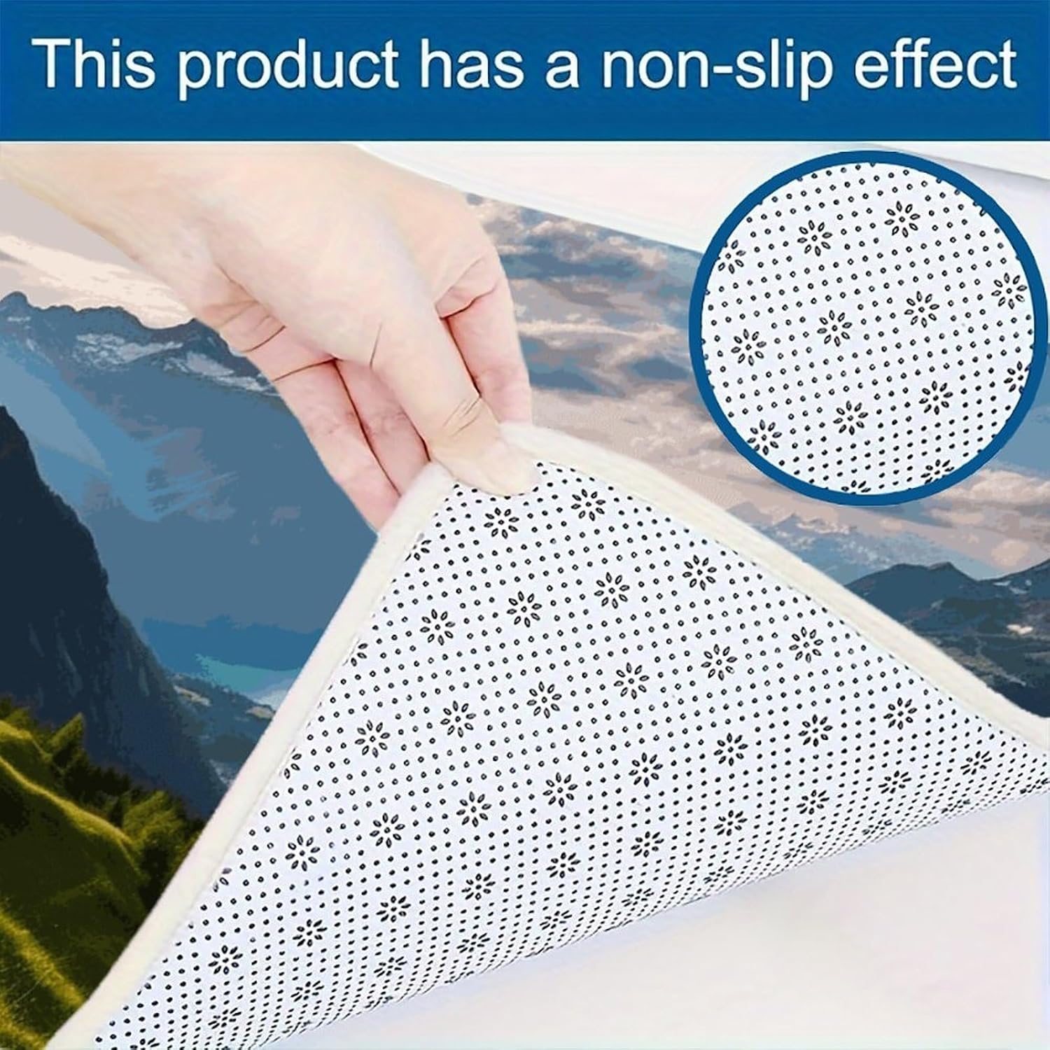 Switzerland Alps Kitchen Mats for Floor 3 Pcs Kitchen Rugs