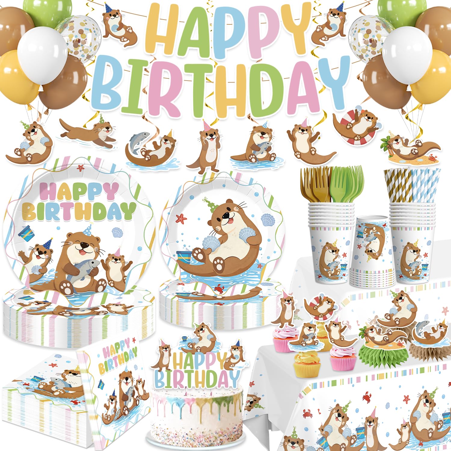 Décoration anniversaire loutre pour une table de goûter réussie - 2