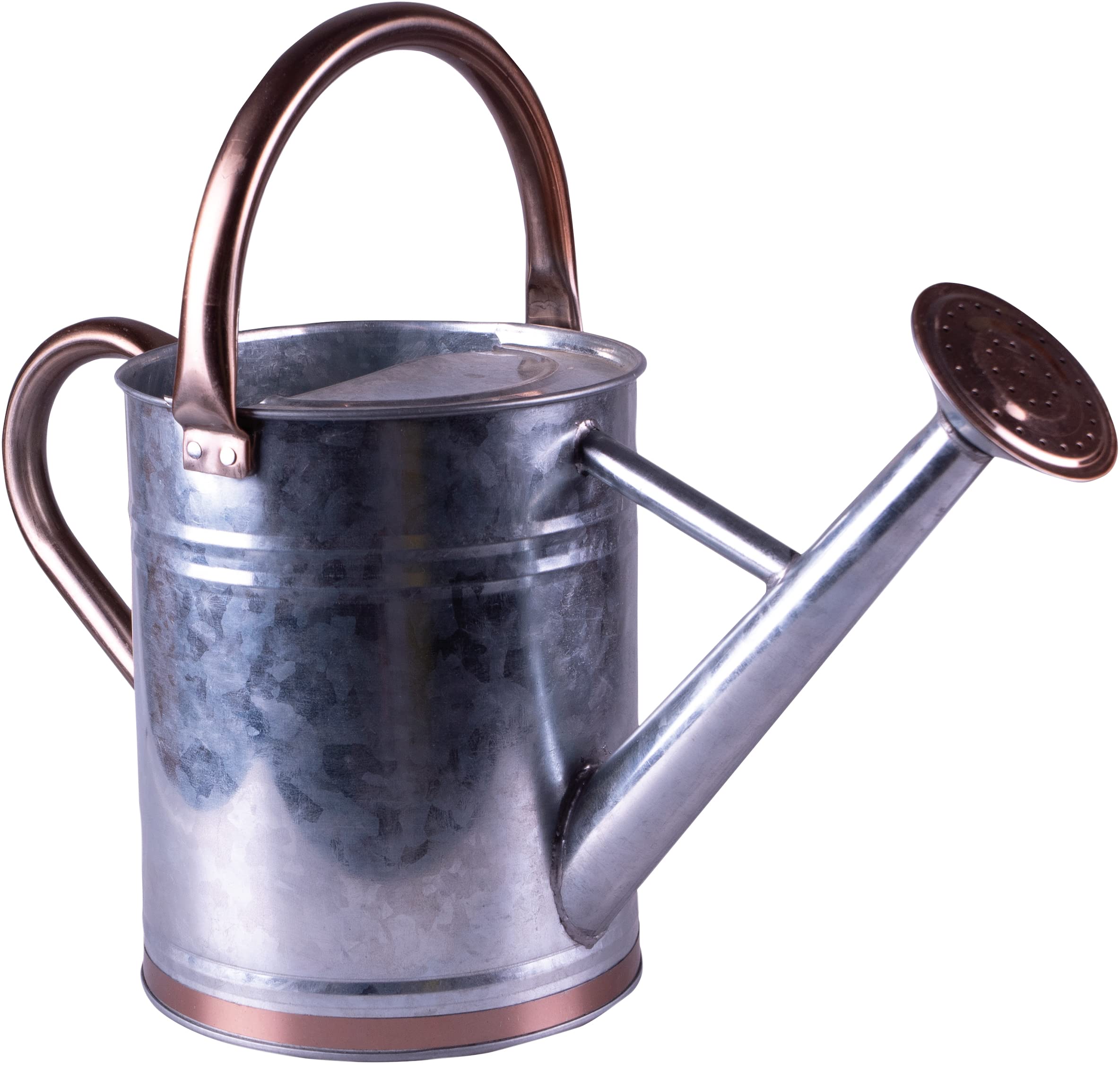 St Helens Home & Garden Light/Bronze St Helens Home And Garden 4 Litre Easy Hold Weight Metal And Watering Can For Outdoor And Indoor Use On Flowers And Gardens With Removeable Rose