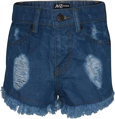 Amazon Com Kids Girls Shorts Light Blue Denim Bermuda Skinny Ripped Jean Summer Chino Short Clothing Shoes Jewelry