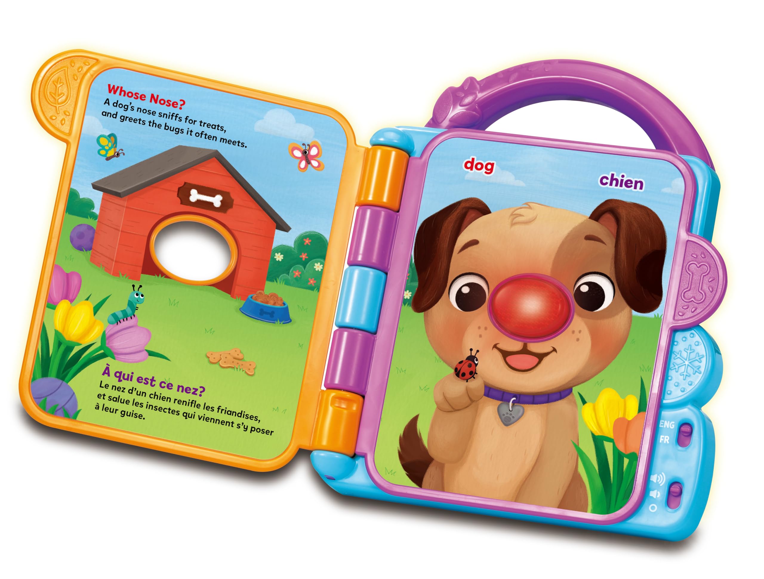 LeapFrog I Know That Nose!, Baby & Toddler Book, Light Up Nose Feature, Educational & Interactive Bilingual Playbook, Early Language Development, Gift For Ages 6, 9, 12 Months+, English Version