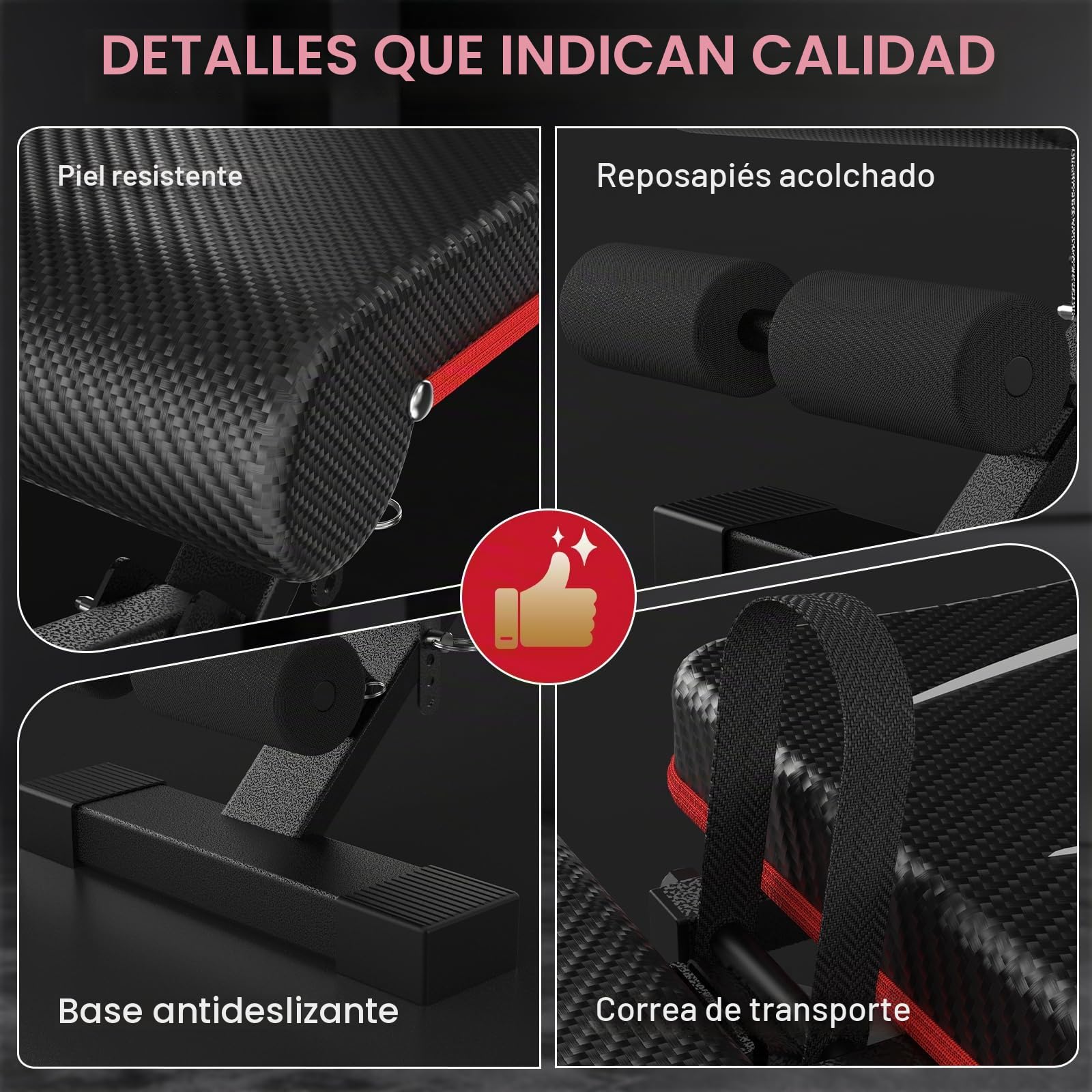 PASYOU Banco de Pesas Plegable, Carga 300kg, Banco de Fitness Ajustable Multifunción para Entrenamiento Cuerpo Completo, Banco Gimnasio con Asas para Casa y Gimnasio (PA350)