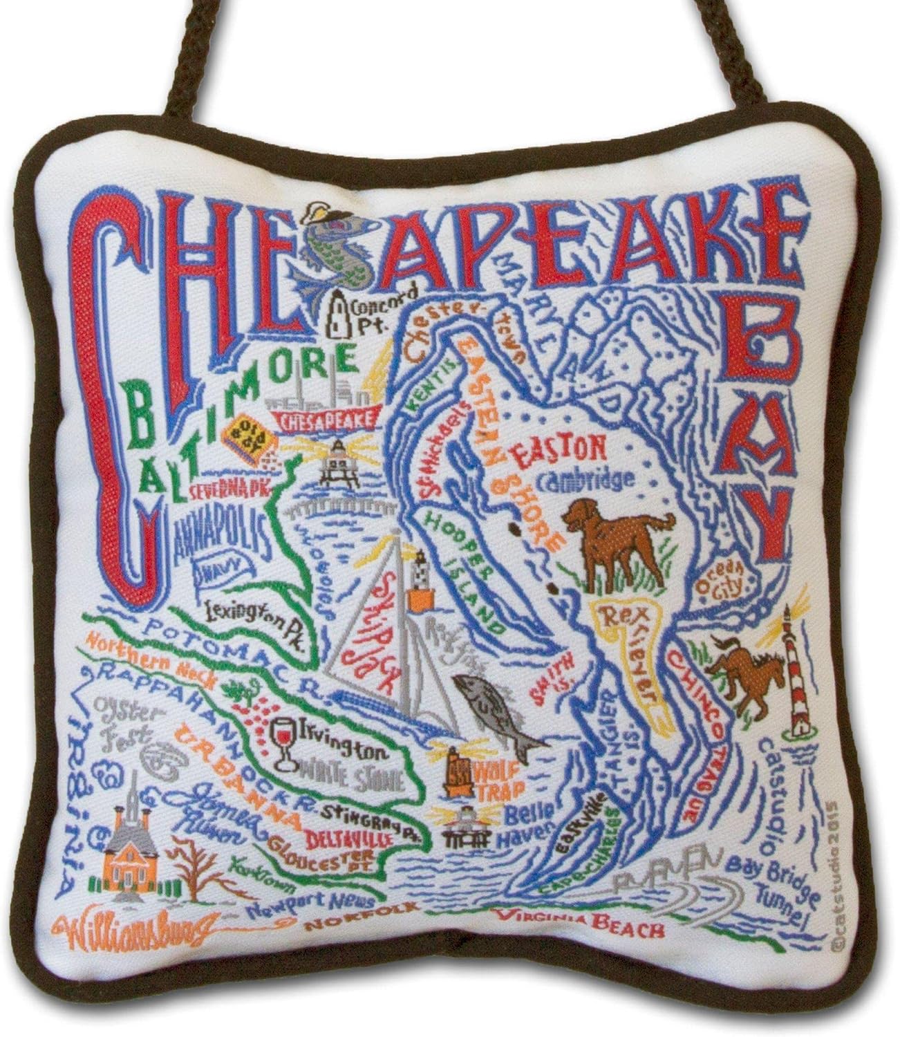 catstudio Chesapeake Bay Mini Pillow Christmas Ornament | Wonderful and Decor