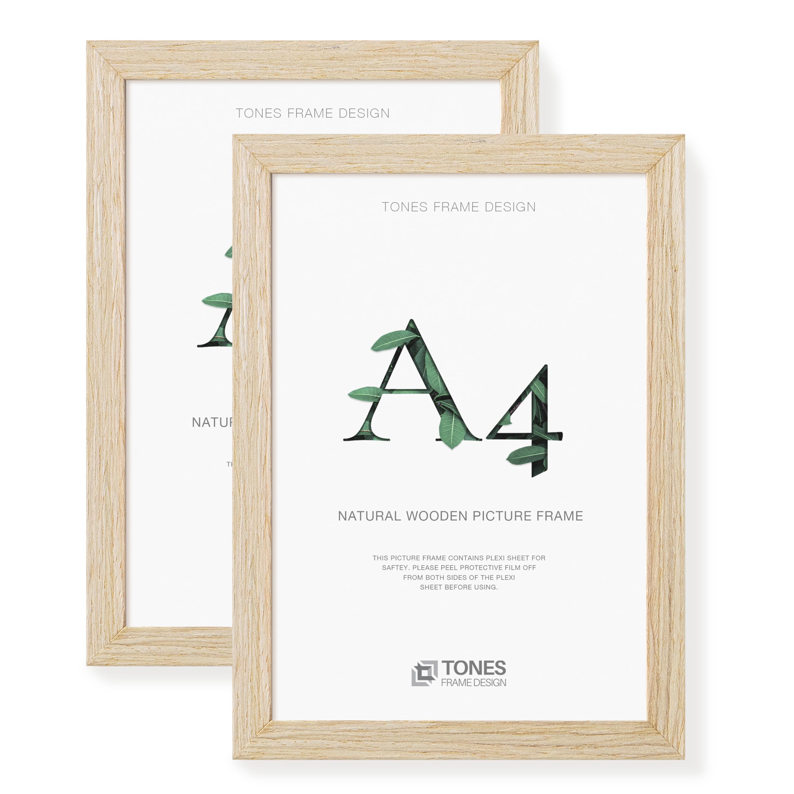 Cadre photo A4 incassable en bois véritable pour sécuriser et suspendre vos photos