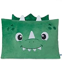 SaintEveKids Pillow Pals Mochi The Dino - Ultra Soft Fluffy Animal Pillowcase for Kids Beds, Toddlers Nap Time & Sensory Play