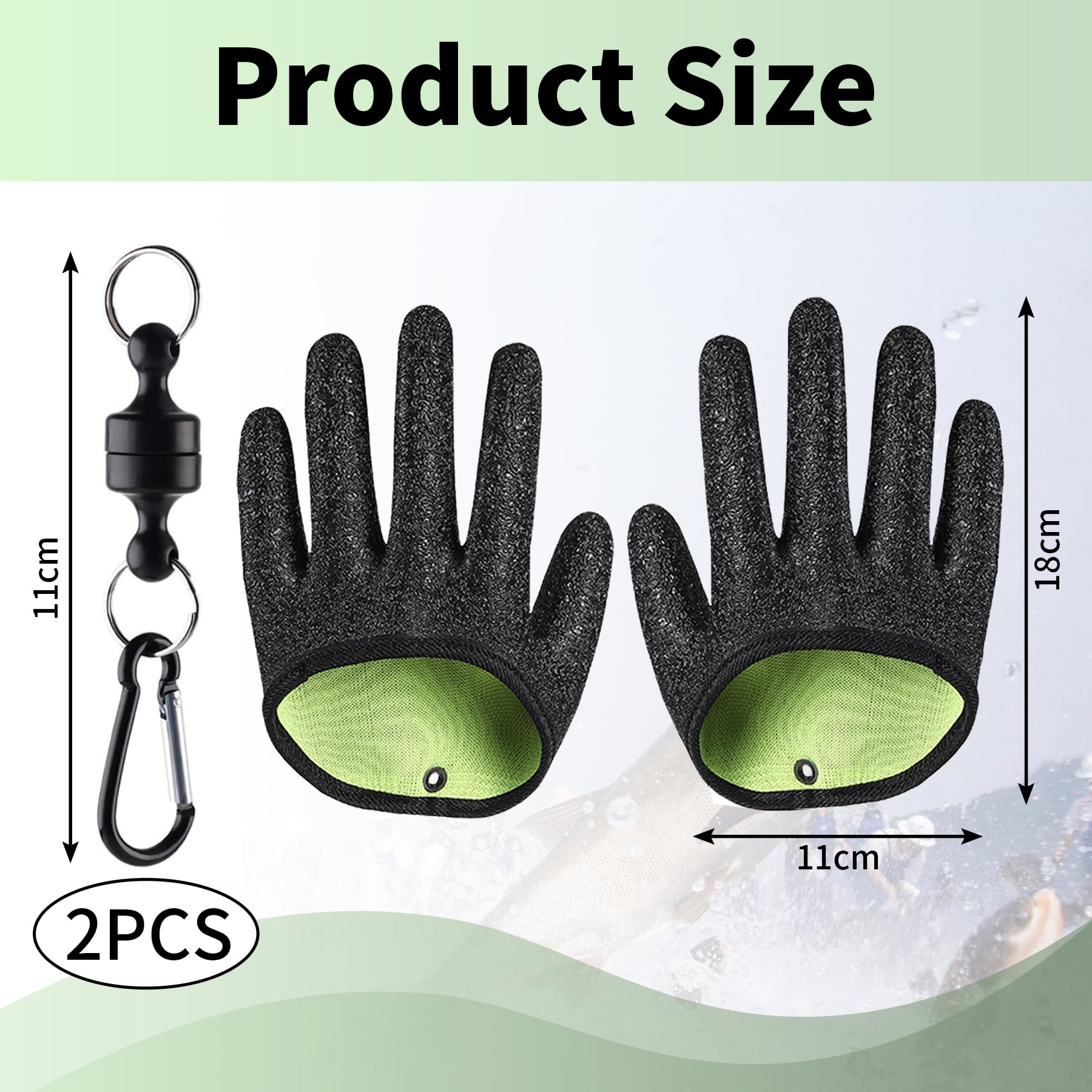 Guantes de Pesca Impermeables Anticortes con Cierre Magnético