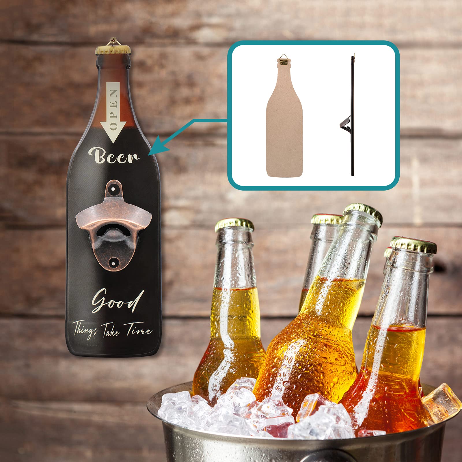 Décapsuleur Mural, Cadeaux Pour La Fête Des Pères Pour Hommes Et Amateurs De Bière, Décapsuleur Avec Compteur, Décapsuleur Avec Chiffres Précis