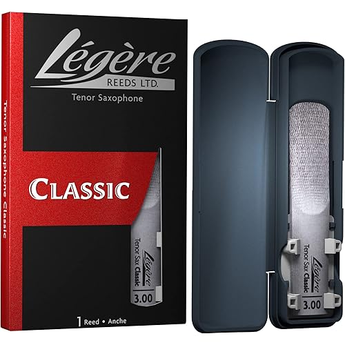 Légère Reeds - Tenor Saxophone Reed, Classic, Strength 3.00 (TS3.00) - Easy-playing, Durable, Synthetic Student Saxophone Reed