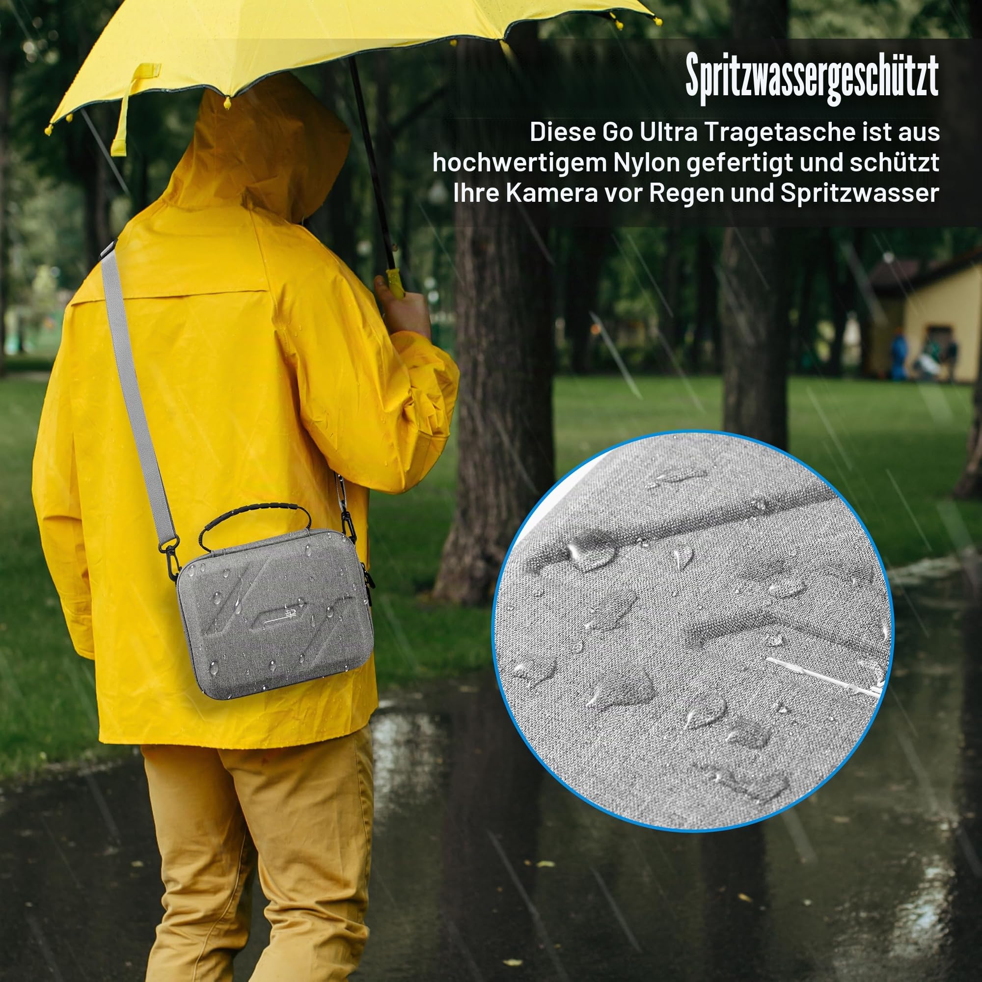 STARTRC VCR Tragetasche für Insta360 GO Ultra, Nylon-Material, Reisetasche, Schutzhülle für Insta 360 GO Ultra Zubehör, DIY große Kapazität für Schnellspann-Halterung, magnetischer Anhänger, Stativ