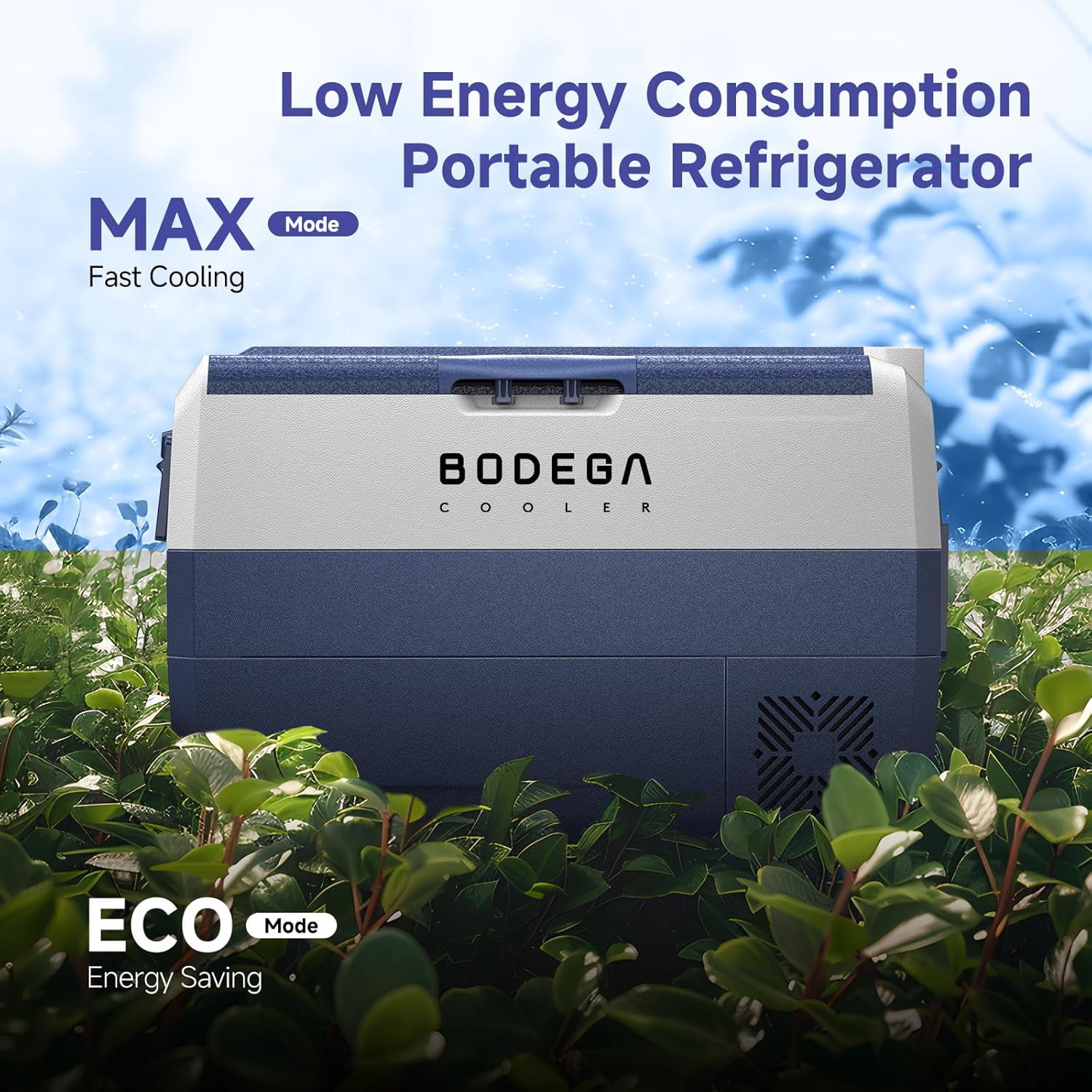 BODEGACOOLER 12 Volt Car Refrigerator,53Quart RV Fridge APP Control, Portable Car Freezer, (50L) -4℉-68℉ RV Electric Compressor Cooler 12/24V DC and 100-240V AC for Outdoor,Camping,Travel,Road Trip