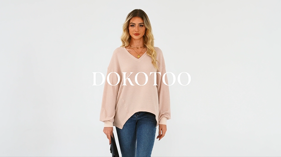 Dokotoo Going Out Tops for Women Fashion 2026 Casual Long Batwing