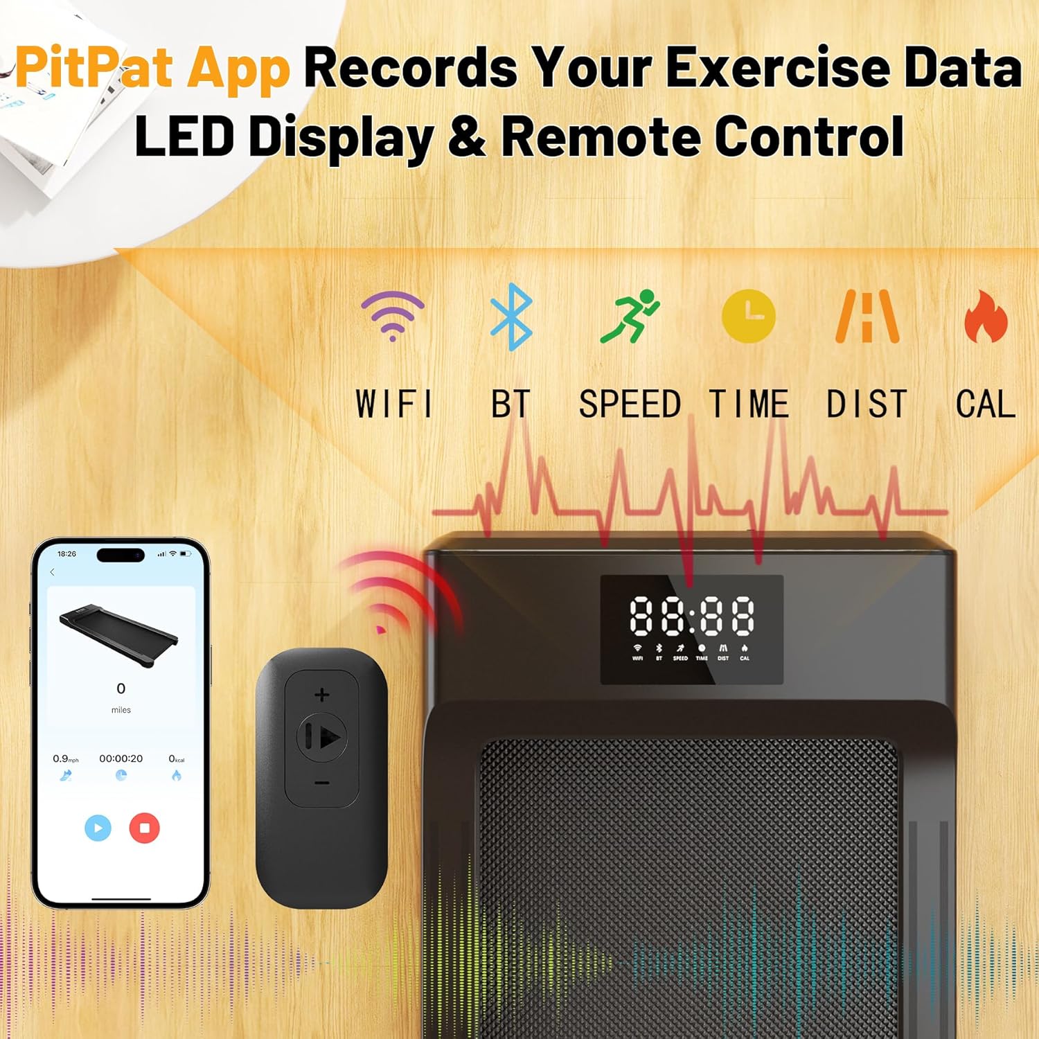 Smart Walking Pad with APP Walking Pad Treadmills for Home Small Portable 2 in 1 Under Desk Treadmill Lightweight Treadmill Machine with Remote Control LED Display Smart Walking Pad with APP Walking Pad Treadmills for Home Small Portable 2 in 1 Under Desk Treadmill Lightweight Treadmill Machine with Remote Control LED Display