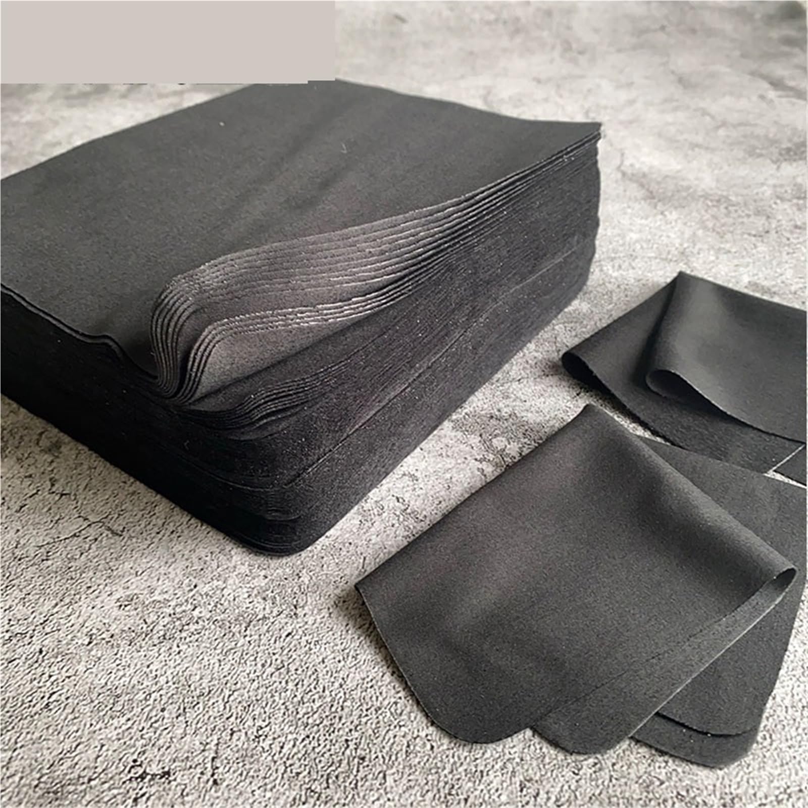 PañOs De Limpieza 100 Pc Negro 15 * 17cm paño de Limpieza Gafas Microfibra for toallitas Pantalla teléfono Lente