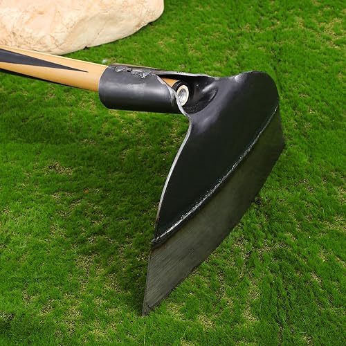 Miniatura 7 de 1 azada redonda con cabeza de azada para aflojar el suelo de jardín 9.24 x 5.89 x 5.89 pulgadas (sin asa)