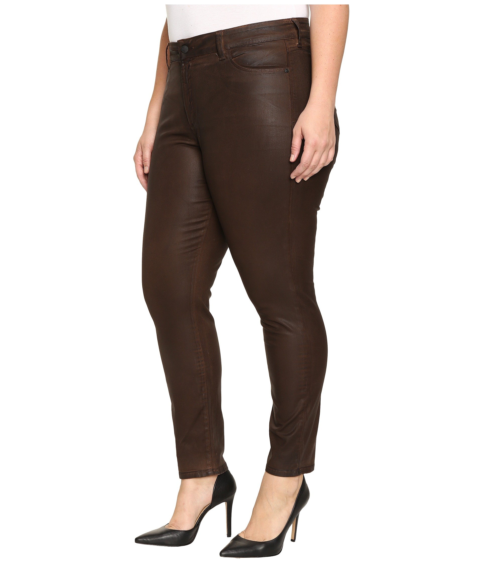 brown leather leggings plus size