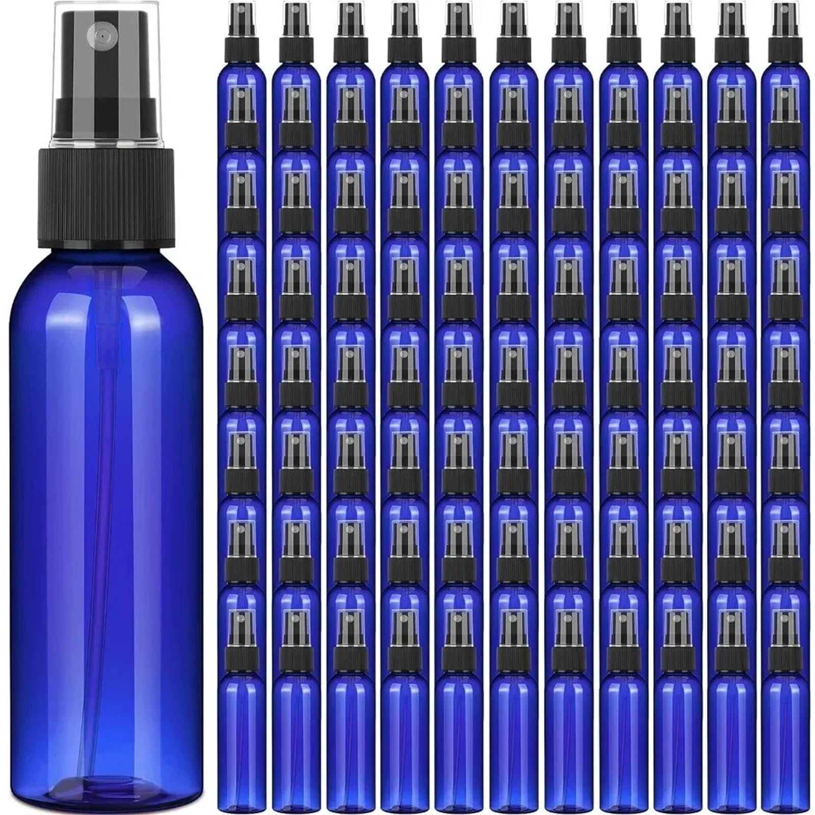 Botella Pulverizadora Vacía 50 botellas vacías de aerosol azul rellenables, contenedores plástico niebla fina for desinfectante alcohol