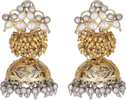 AURAA TRENDS 22KT Gold Plated Kundan Earring Set For women and Girls AT-00515