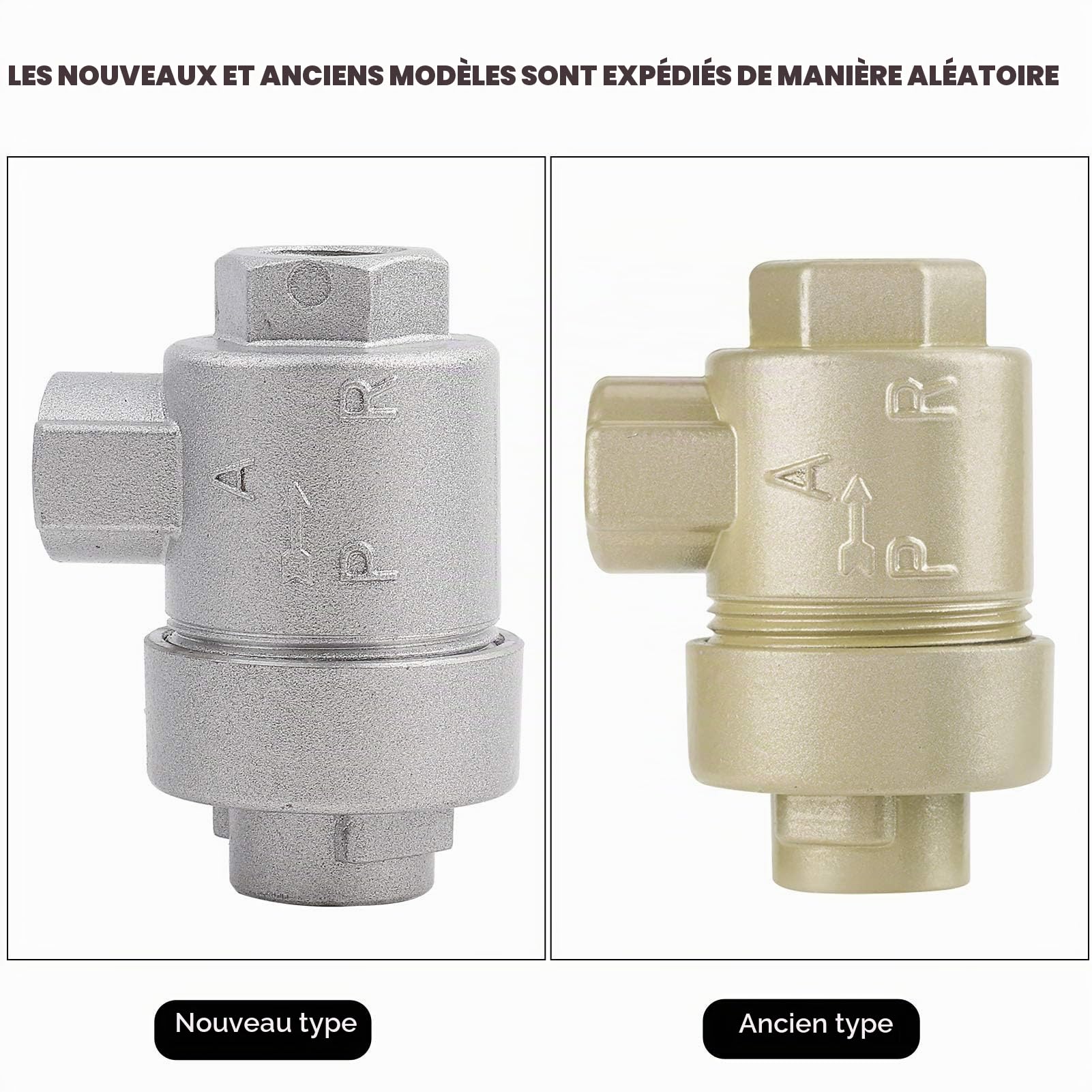 Échappement rapide pneumatique, soupape de décharge, accessoire de remplacement de soupape de tuyau d'air d'échappement rapide à sens unique en aluminium BSPT fileté 1/4 "