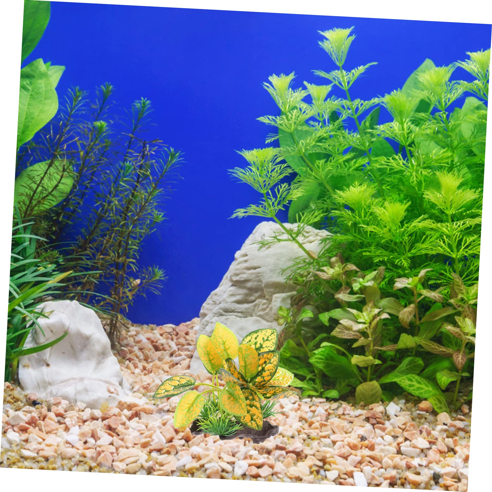 GLEAVI 3 Set Ornamenti Di Piante Acquatiche Simulate Acquario Pianta Finta Piante Da Terrario Decorazione Di Piante Finte Piante Acquatiche Artificiali Falso Impostore Resina 3 Pezzi * 3