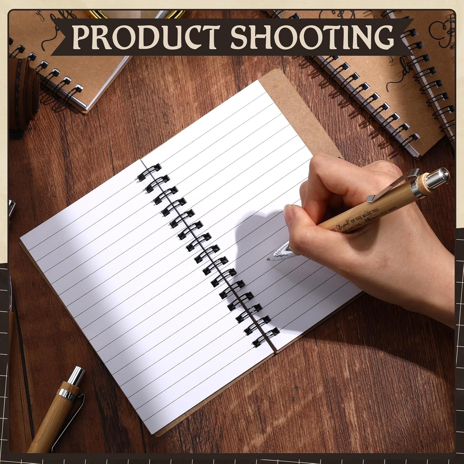 Tenceur 30 Pack Spiral Notebooks Sets Employee Appreciation Gifts Bulk Inspirational Spiral Journals with Motivational Bamboo Pens Thank You Gifts for Staff Teacher Coworker