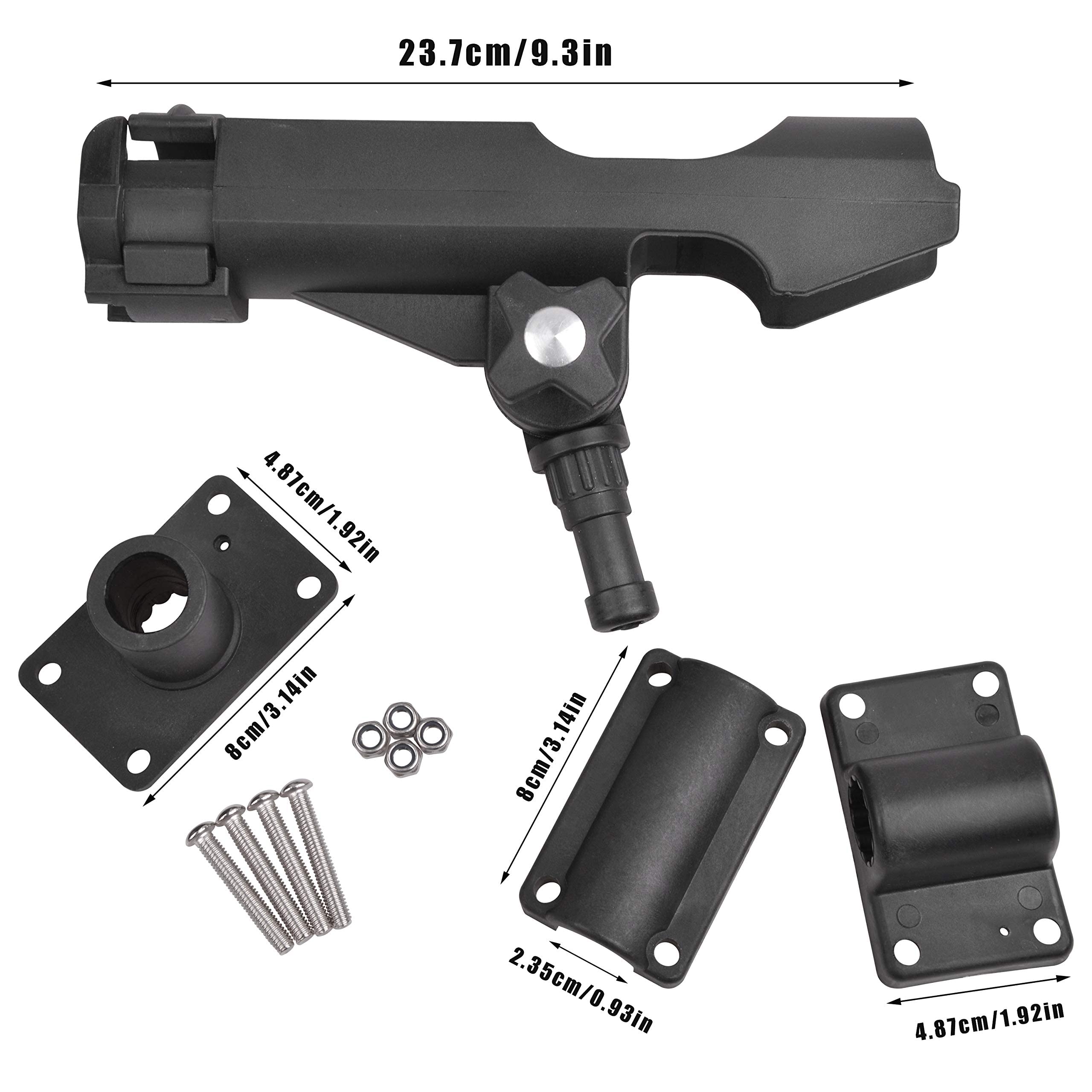 2 Stck Angelrutenhalter Boot U-Klemme 360 Verstellbar  Stabil Fr  Angelboot & Kajak Stabiler Rutenhalter