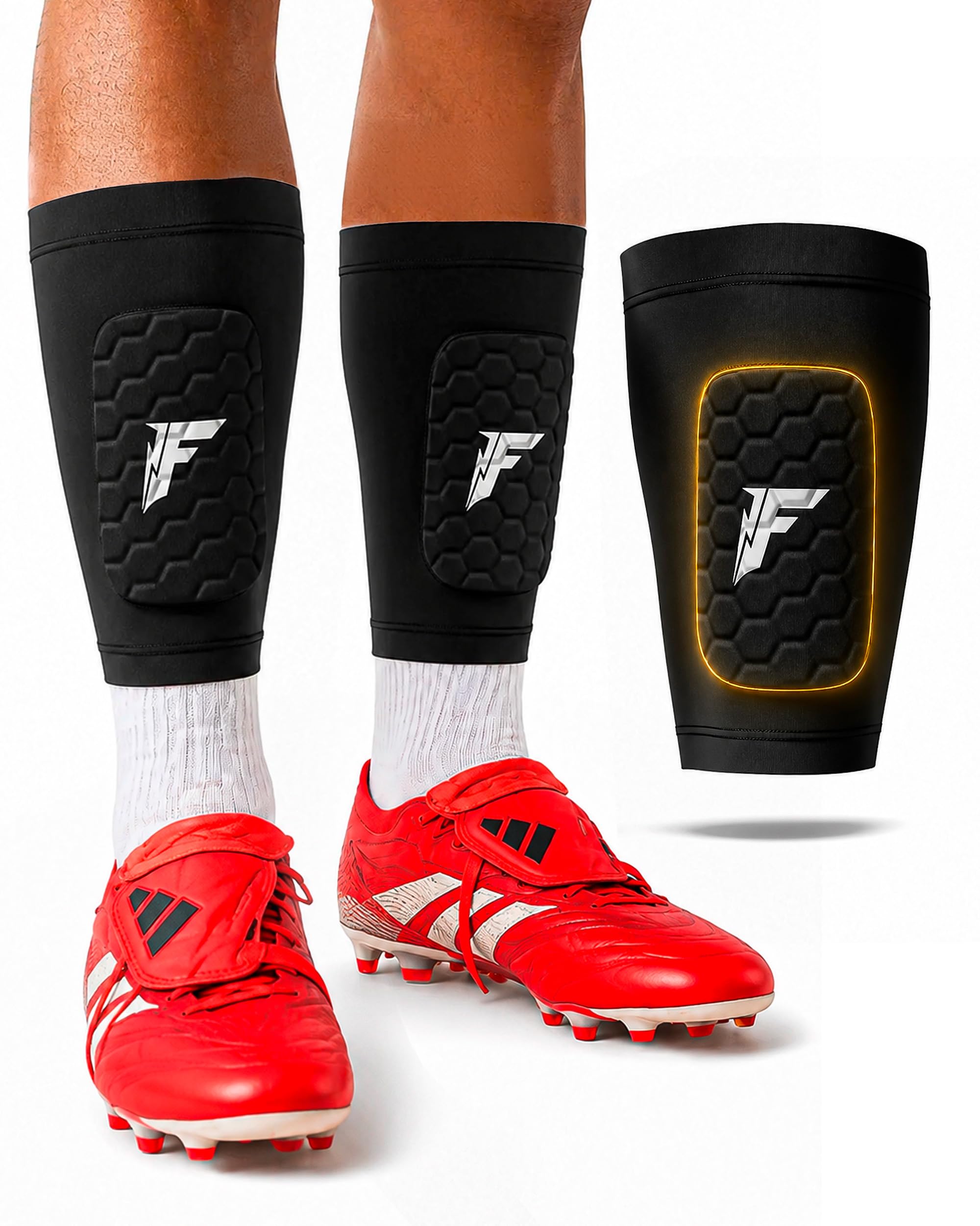 Flair Futbol Built-In Shin Pad Sleeves for Football