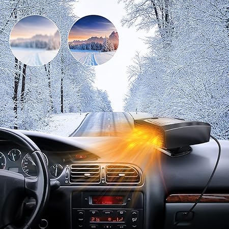 Amazon 車用ヒーター ポータブル車用ヒーター 急速加熱と霜取り 12v 150w 車載暖房 冷熱両用 シガーソケット給電式 低消費エネルギー 曇り防止 360 回転 静音 温風 送風 取り付け簡単 滑り止め 車載用冷暖房器具 車 バイク