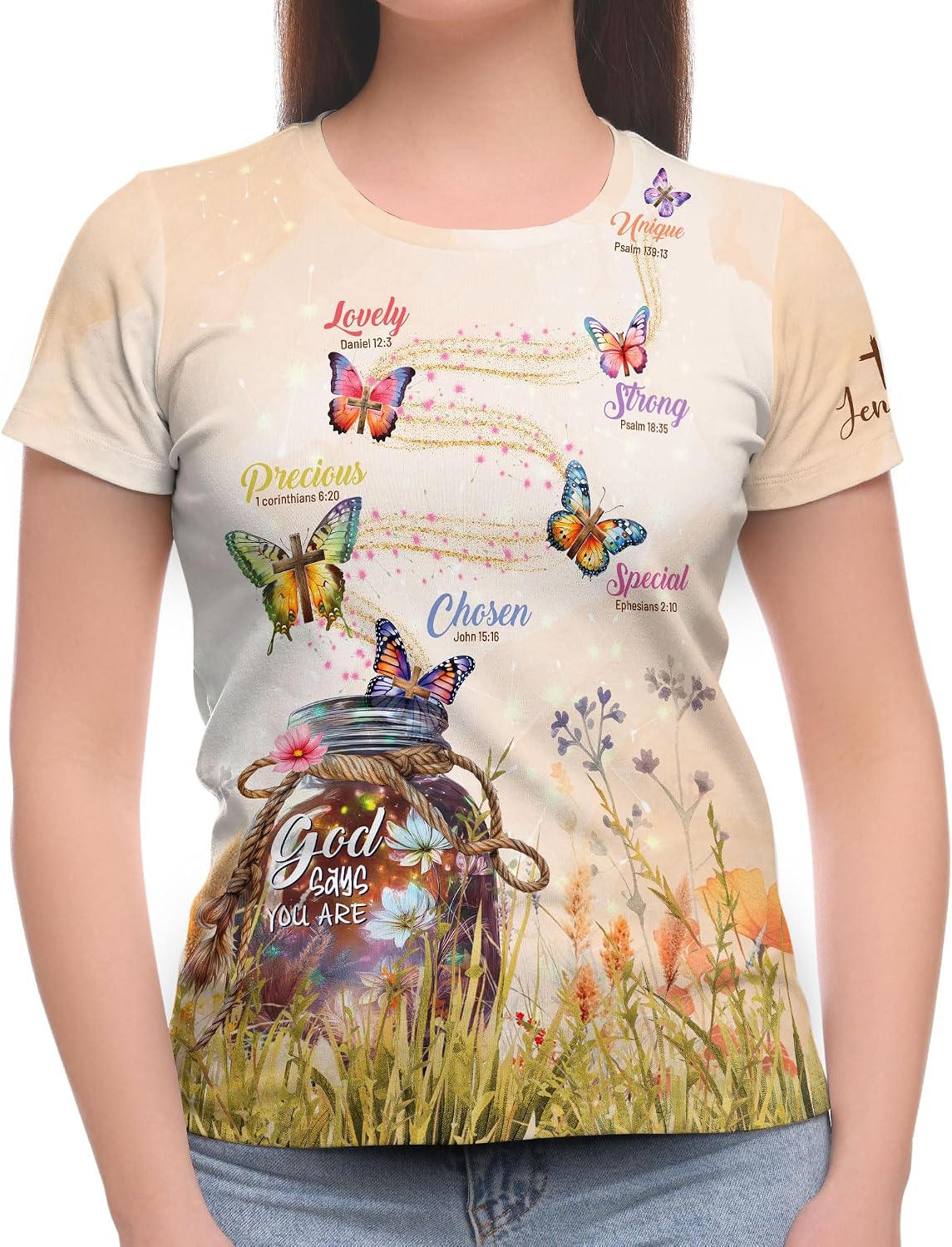 Customized Christian Shirts for Women, Jesus Shirts, Bible Verse Shirts for Women, Religious Shirts, Cross Shirt