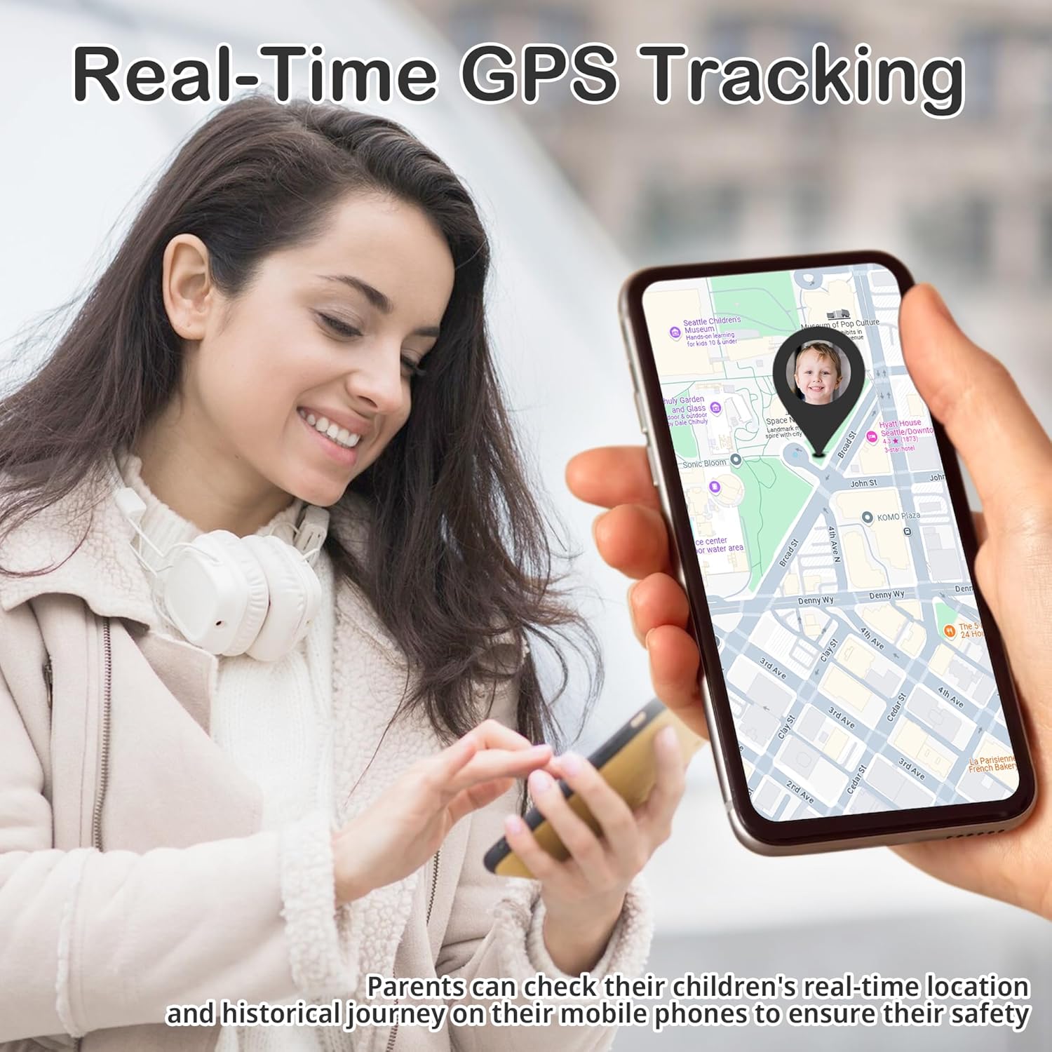 4G Kids Smart Watch Boys with GPS Tracker, Kids Cell Phone Watch with Video & Voice Calling Texting Alarm SOS Calculator Pedometer Camera School Mode, Smart Watch for Boys Age 5-12(Black)